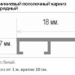 Алюмінієвий стельовий карниз однорядний